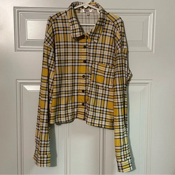 Stella Tweed Long Sleeve Girls Crop Top Size Large (14)