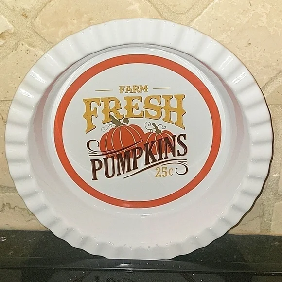 NANTUCKET Vintage Pie Plate Farm Fresh Pumpkin 🎃