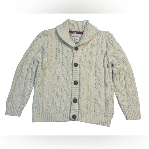 Tommy Bahama Kids Cream Cable Knit Sweater