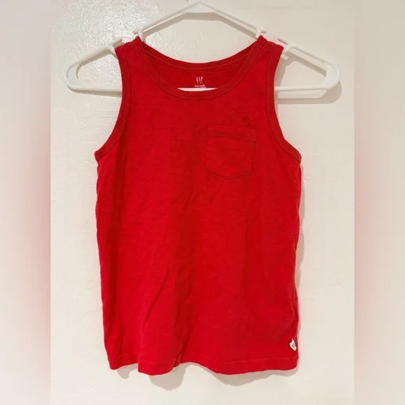 GAP Kids Red Tank Top Organically Grown Cotton Size S (6-7)