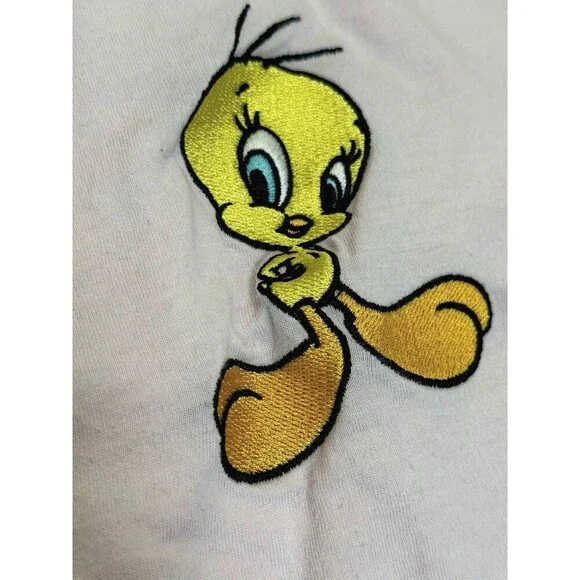 Looney Tunes Tweety Pink Graphic T Shirt Youth L 11 13 Cartoon Tee