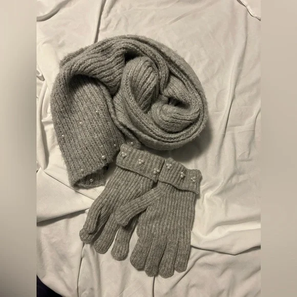 Ann Taylor‎ Scarf and gloves set