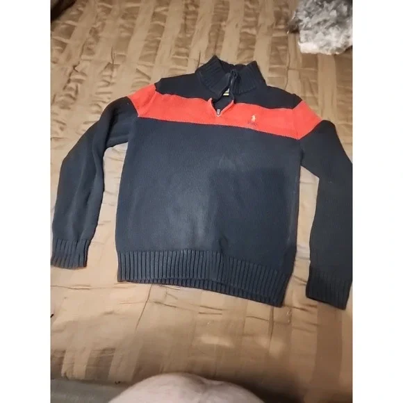 POLO RALPH LAUREN HALF ZIP SWEATER SIZE(XL18-20) +‎ FREE SHIPPING