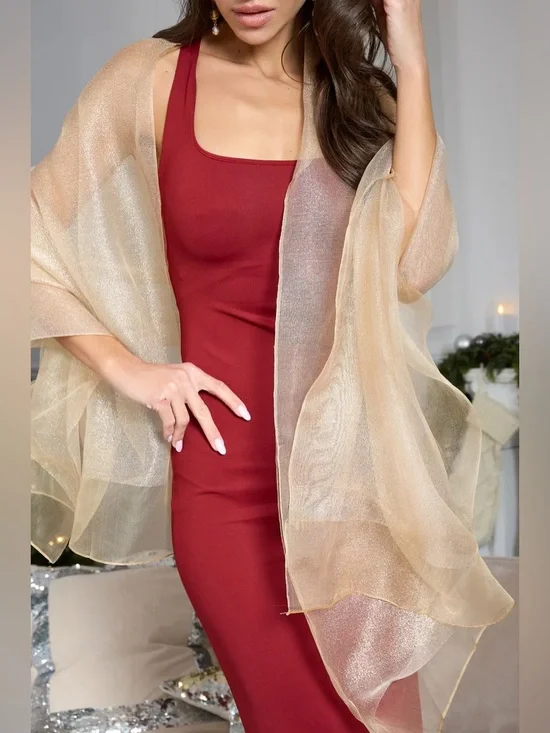 SAACHI Glitter Dress Scarf in Corn Silk/OS
