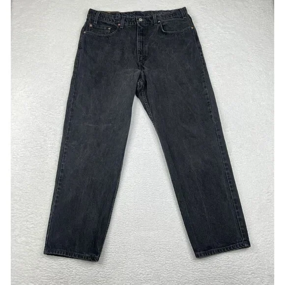 Vintage Levis Jeans‎ Mens 38x30 Black Faded 550 Relaxed Straight Y2K Denim USA