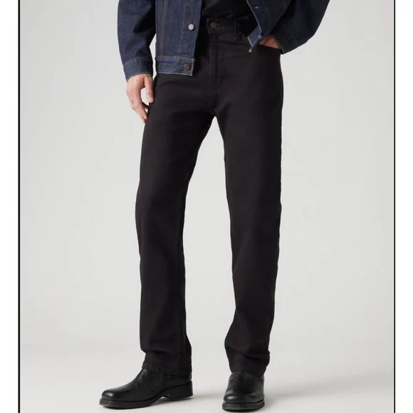 Levi’s 505 Men’s Straight Fit Black Jeans Button Fly Size 36x32 New Without Tags