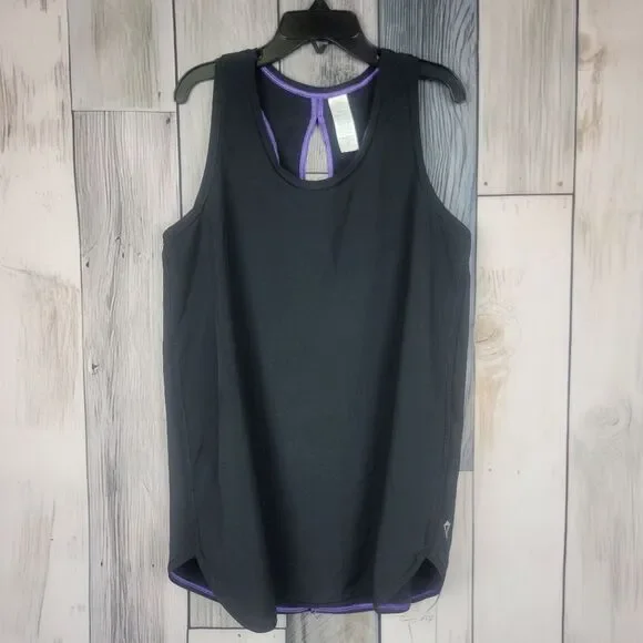 Ivivva Girls Black Racerback Tank Top Size 12