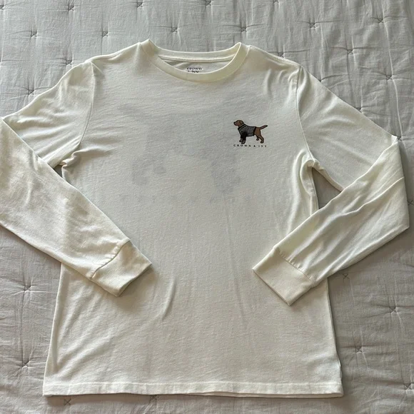 💕 2 for $15 - Boy’s Crown & Ivy Cream Long Sleeve Tee