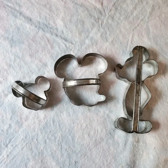 Vintage Disney Mickey Mouse Cookie Cutter‎ Lot Metal Aluminum