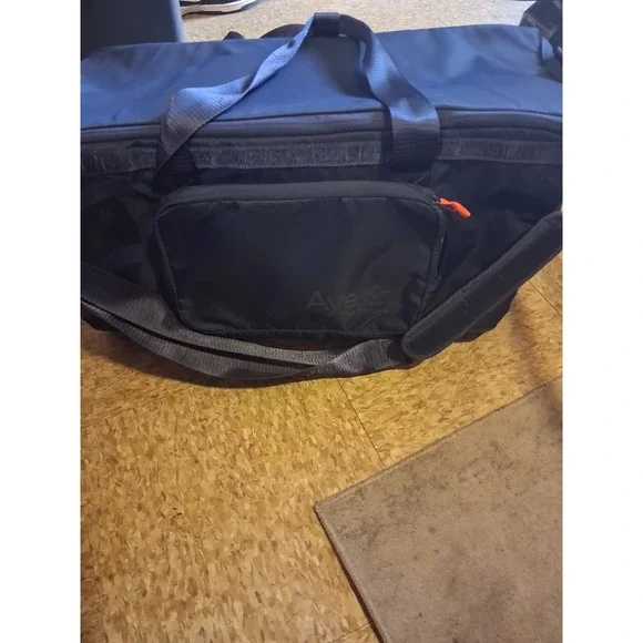 FIGS Aya Healthcare Blue Nylon Duffel Bag Travel Gym Weekender Crossbody Strap