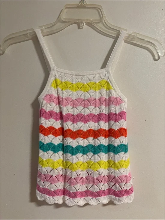 Janie and Jack Wavy Striped Crocheted Top 5