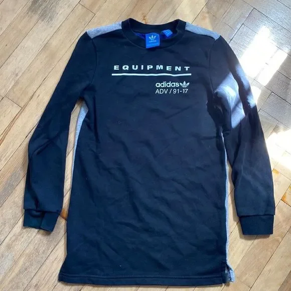 Adidas Equipment terry sweatshirt, kids size 9-10.