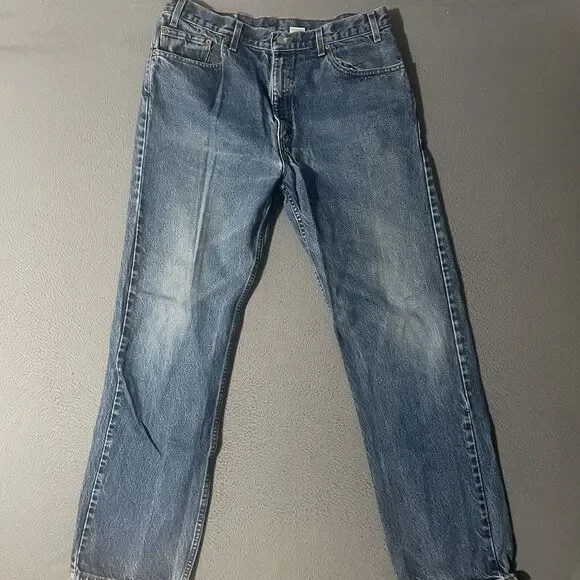 Vintage Levis Jeans Mens‎ 38x30 Blue 505 Denim Pants High Rise Straight Y2K