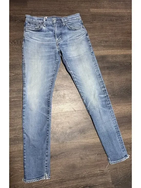 Levis 512 Slim Taper Jeans Mens 29x32 Blue Light Wash Made in Japan Denim Big E