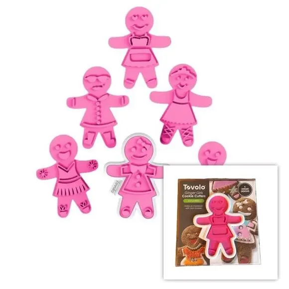 Tovolo Ginger Girl Cookie Cutter and 6 Stamps