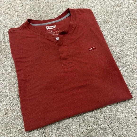 Levi's Henley T-Shirt | Brick Red | XL