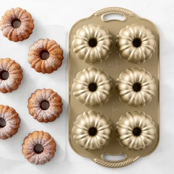 Nordic Ware Cast Aluminum Nonstick 65th Anniversary Bundtlette Cake Pan