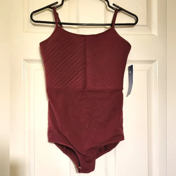 NWT Danskin Quilted Cami Ballet Leotard