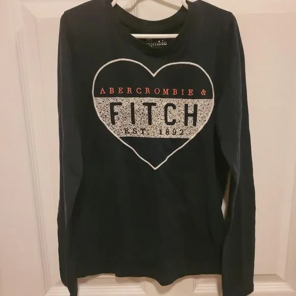Abercrombie-fitch Navy and Black Shirt