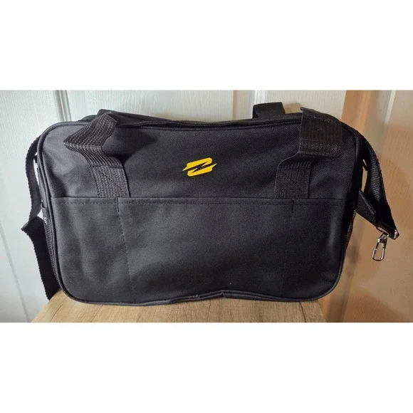 Small Black Gym Bag 14x10 Travel Sport Duffel with Shoulder Strap