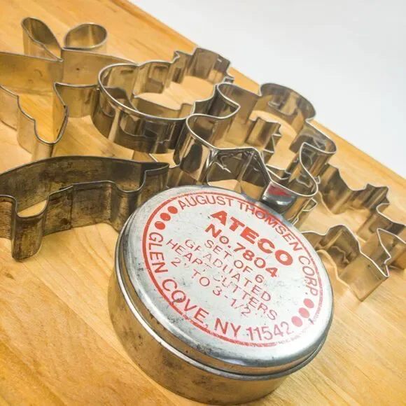 Set of Misc. Stainless Steel Cookie Cutters + Ateco #7804 Graduated Hearts