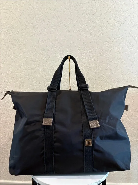 Dunhill Black Unisex Weekend Travel Tote Bag