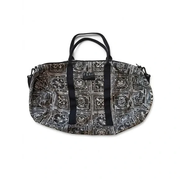 Fox Racing Mini-Duffle Bag Carry AOP Skulls Latitude Canvas Lined W/O Strap*‎
