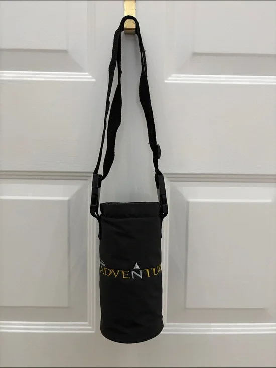 National Geographic Adventure Black Bottle Carrier Crossbody Bag