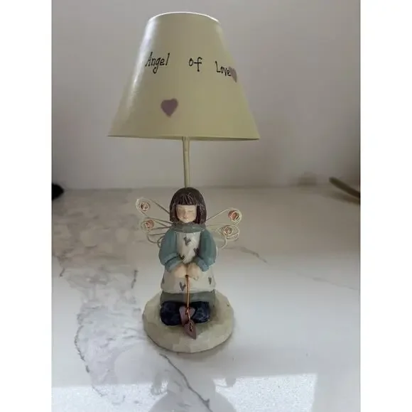 Vintage Valentine Tea light Metal Yankee Candle Angel Of Love 8”