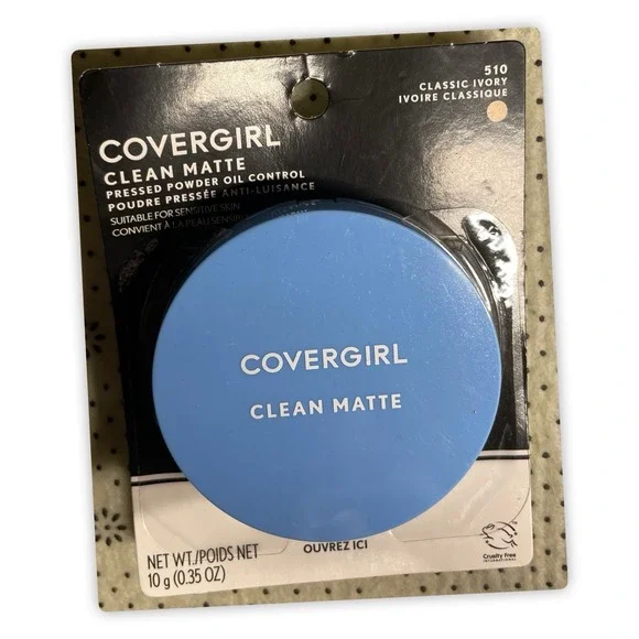 Covergirl Clean Matte Pressed Powder Oil Control, 510 Classic Ivory‎