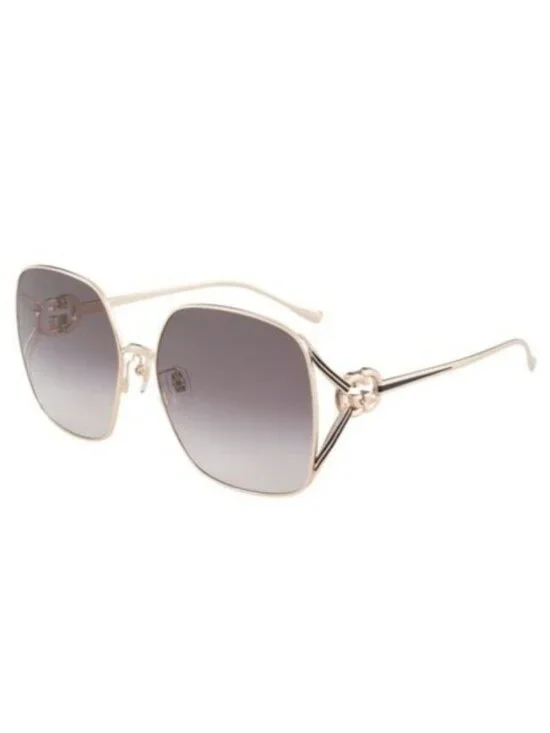 NEW GG1323S 001 GUCCI SUNGLASSES, GOLD/GRAY OVERSIZED WOMEN GUCCI EYEWEAR