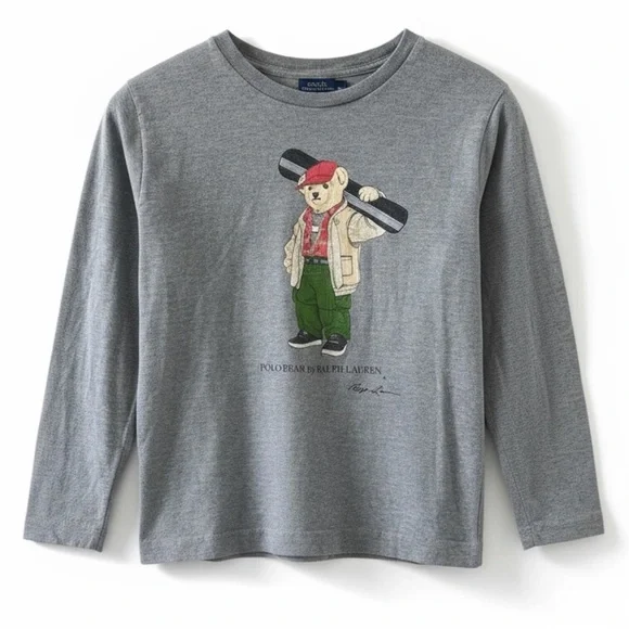 Vintage Polo Ralph Lauren Polo Bear Shirt Snowboarding Bear Boys Size 7
