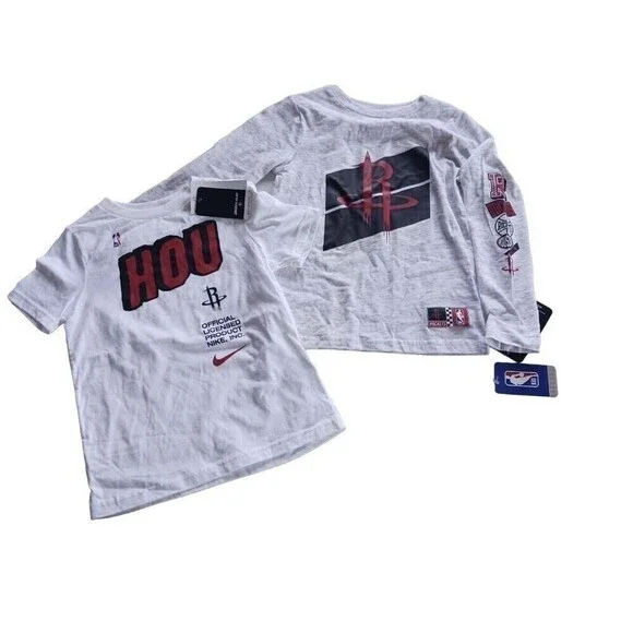 NWT Houston Rockets NBA Kids Long Sleeve & Short Sleeve Bundle Size 7
