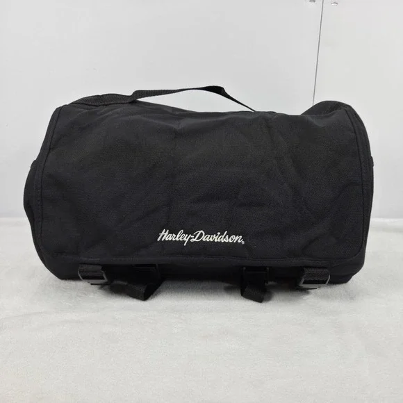 Original Harley Davidson Rear Back Soft Luggage Storage Bag Round Molded Bottom