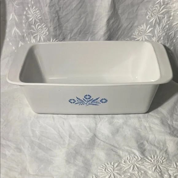 Corningware Cornflower White and Blue  Loaf Pan P315B 9x5x3