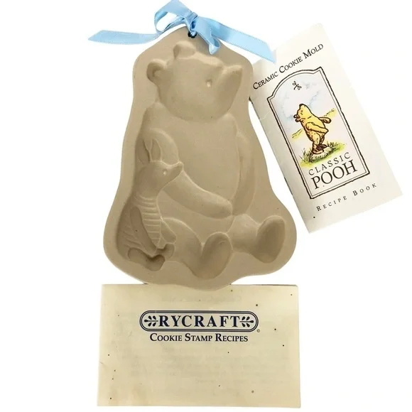 VTG‎ NIB Brown Bag Disney Winnie the Pooh & Piglet Ceramic Cookie Mold