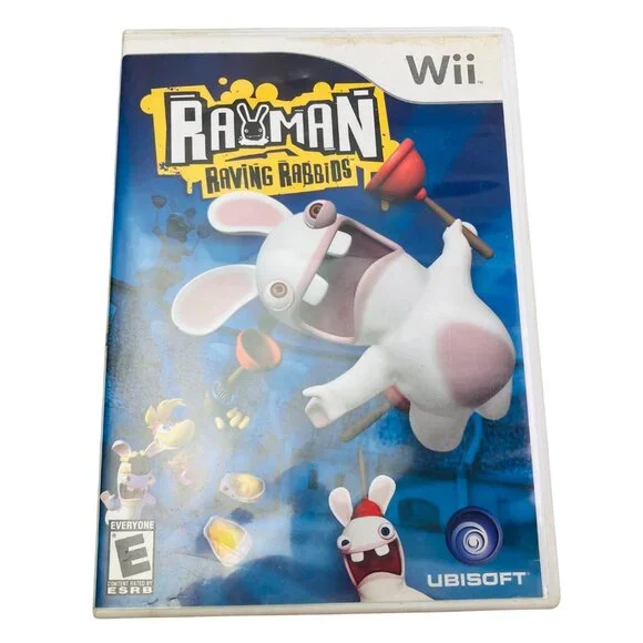 Rayman Raving Rabbids Nintendo Wii Video Game Disc Excellent Cond. No Manual
