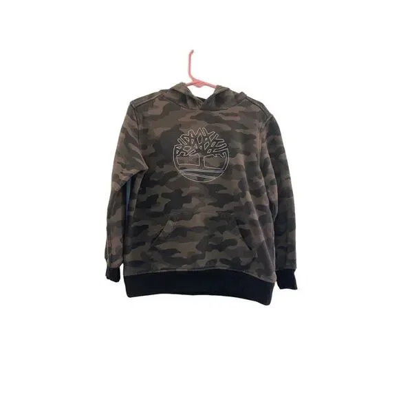 TIMBERLAND Boy’s Camo Kangaroo Pouch Hoodie / Size: 6