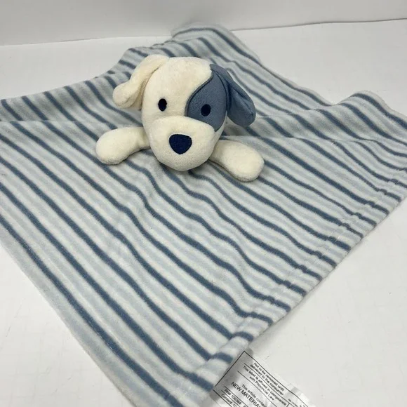 Chickpea Pajama Plush Dog Lovey Security Blanket Blue Striped 14x14 Baby comfort