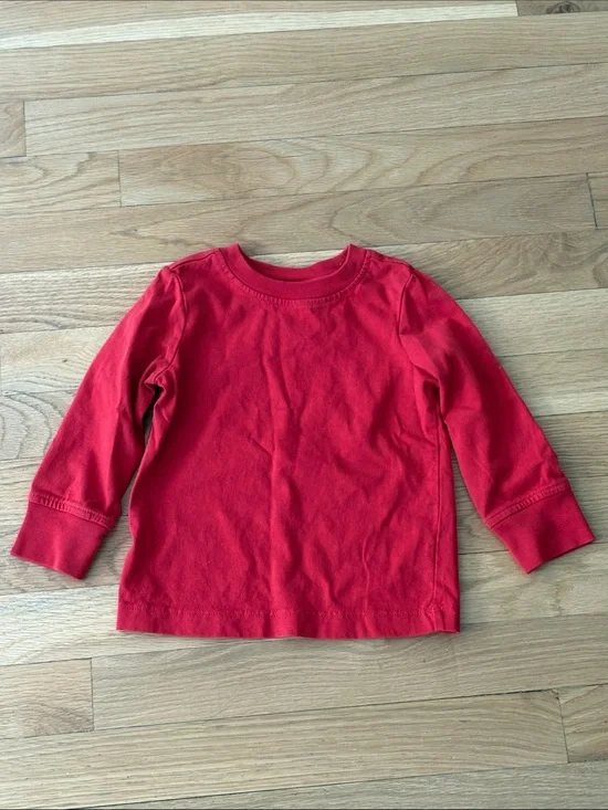 Hanna Andersson Bright Red Long-Sleeve Crewneck Tee