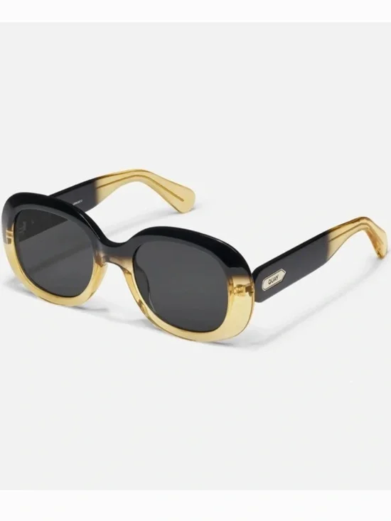 Quay Australia Sunglasses Black Yellow Ombre Frame New