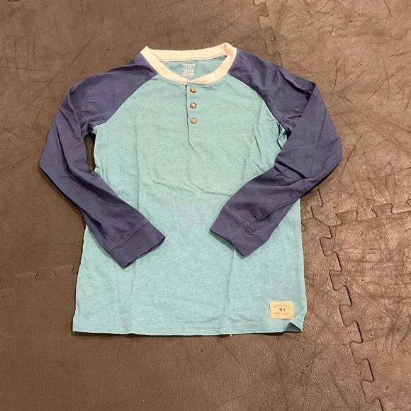 Carter's Teal and Navy Long Sleeve Shirt