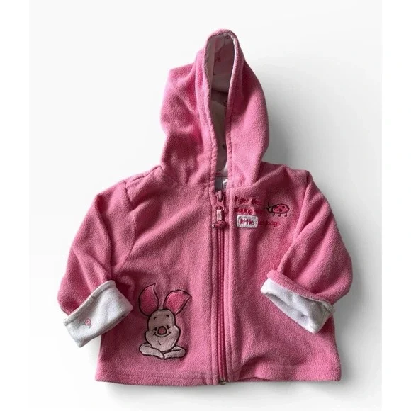 Walt‎ Disney Brand Piglet Girls 6Mos Zip-Up Hoodie Winnie-The-Pooh