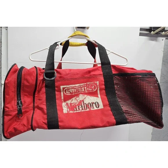 Vintage 1990 Marlboro Adventure Team‎ Duffle Bag Red - Pre-loved