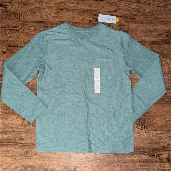 Cat & Jack Kids Long Sleeve Teal Shirt