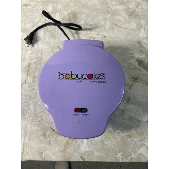 Babycakes‎ Cake Pops Donut Hole Maker CP-12 Kids Nonstick Cooking Purple Baking