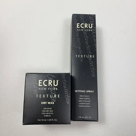 ECRU New York Texture Dry Wax 1.69oz & Texture Hair Setting Spray 4oz New in Box