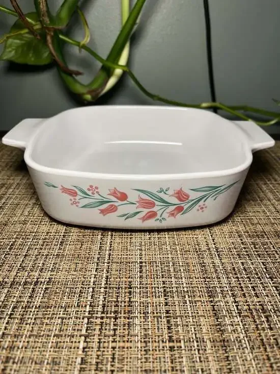 Corning Ware Apricot Grove 1 Liter Square Casserole Dish A-1-B