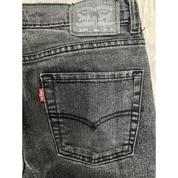 Levi's 510 Men's Black/Black Skinny Fit Jeans Size 29x31. Black‎ Label, Egypt