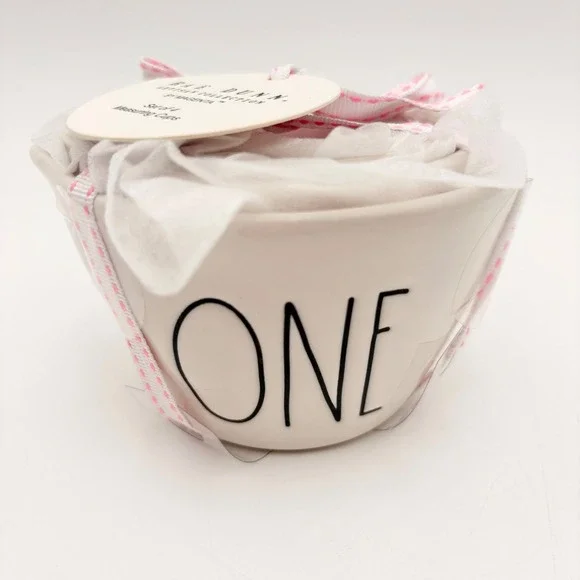Rae Dunn Magenta‎ Measuring Cups Nesting Set ONE HALF THIRD QUARTER Pink Ribbon